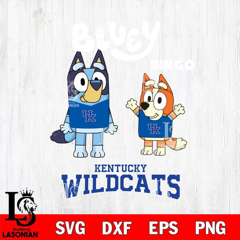 Kentucky Wildcats Bluey & Bingo 4 Svg Eps Dxf Png File, NCAA svg, Digital Download, Instant Download