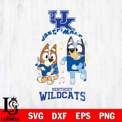 Kentucky Wildcats Bluey Bingo Dance Mode Svg Eps Dxf Png File, NCAA svg, Digital Download, Instant Download
