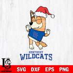 Kentucky Wildcats Bluey Chilli Happy Christmas Svg Eps Dxf Png File, Digital Download
