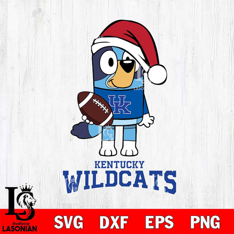 Kentucky Wildcats Bluey Christmas Svg Eps Dxf Png File, Digital Download