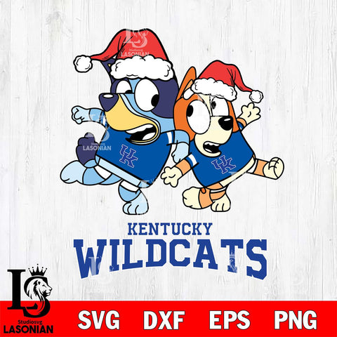 Kentucky Wildcats Bluey Christmas Holiday Svg Eps Dxf Png File, Digital Download