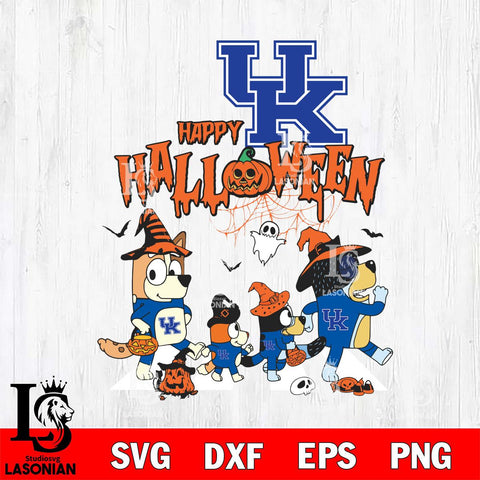 Kentucky Wildcats Bluey Halloween Family Svg Eps Dxf Png File, Digital Download, Instant Download