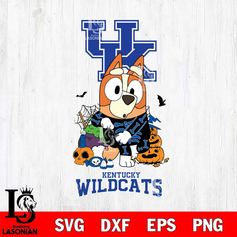 Kentucky Wildcats Bluey Halloween NCAA Svg Eps Dxf Png File, Digital Download, Instant Download