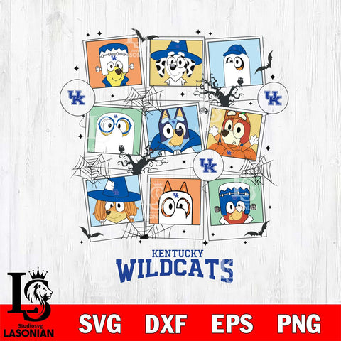 Kentucky Wildcats Bluey Halloween Sport Svg Eps Dxf Png File, Digital Download, Instant Download