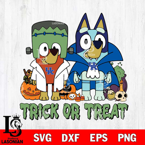 Kentucky Wildcats Bluey Halloween Trick or Treat Svg Eps Dxf Png File, Digital Download, Instant Download
