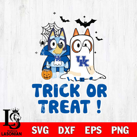 Kentucky Wildcats Bluey Trick or Treat Halloween Svg Eps Dxf Png File, Digital Download, Instant Download