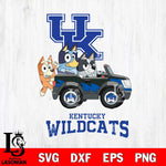 Kentucky Wildcats Bluey friends car Svg Eps Dxf Png File, NCAA svg, Digital Download, Instant Download