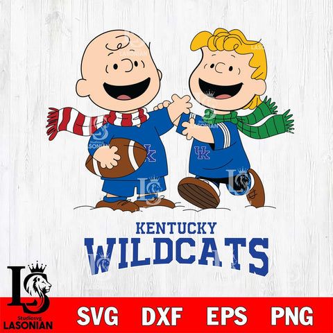 Kentucky Wildcats Charlie Brown & Linus Football Cricut,Christmas SVG DXF EPS PNG FILE, NCAA Digital Download,Instant Download, Silhouette