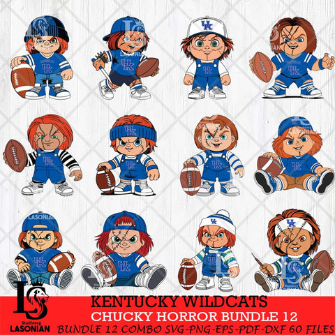 Kentucky Wildcats Chucky Horror Bundle 12 SVG Eps Dxf Png File, Bundle NCAA svg, Digital Download, Instant Download