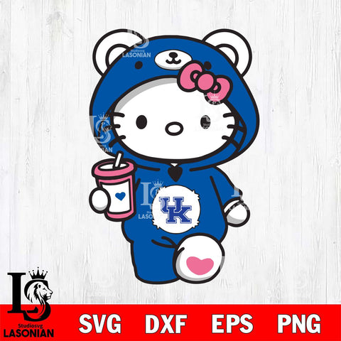 Kentucky Wildcats Cute Hello Kitty Svg Eps Dxf Png File, Digital Download, Instant Download