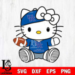 Kentucky Wildcats Cute Hello Kitty Football 11 Svg Eps Dxf Png File, NCAA svg, Digital Download, Instant Download
