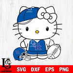 Kentucky Wildcats Cute Hello Kitty Football 4 Svg Eps Dxf Png File, NCAA svg, Digital Download, Instant Download