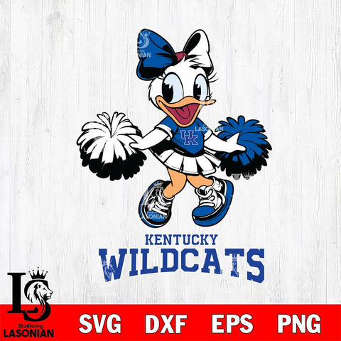Kentucky Wildcats Daisy Duck Cheerleader Disney, Svg Eps Dxf Png File, Digital Download