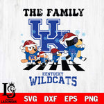 Kentucky Wildcats Family Bluey Christmas Svg Eps Dxf Png File, Digital Download