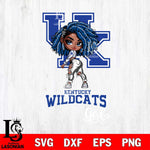 Kentucky Wildcats Fan Girl Svg Eps Dxf Png File, Digital Download, Instant Download