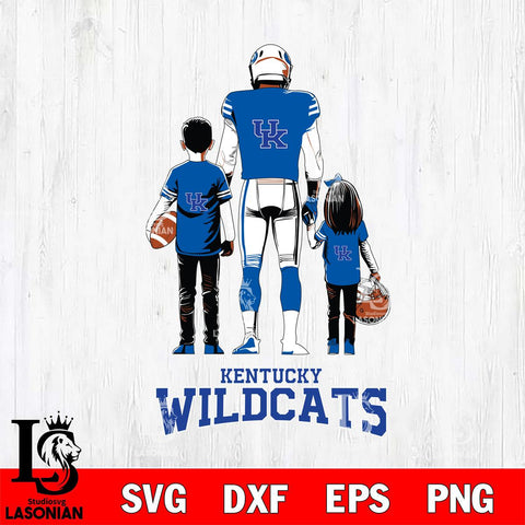 Kentucky Wildcats Father And Child Football SVG DXF EPS PNG FILE,NCAA SVG, Father day Digital Download,Instant Download, Silhouette