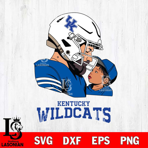 Kentucky Wildcats Father And Child Rugby SVG DXF EPS PNG FILE,NCAA SVG, Father day Digital Download,Instant Download, Silhouette