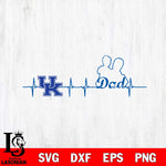 Kentucky Wildcats Father Heart Beat Svg Eps Dxf Png File, Digital Download, Instant Download