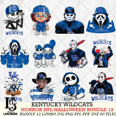 Kentucky Wildcats Halloween Bundle 12 SVG Svg Eps Dxf Png File, NCAA bundle svg, Digital Download, Instant Download