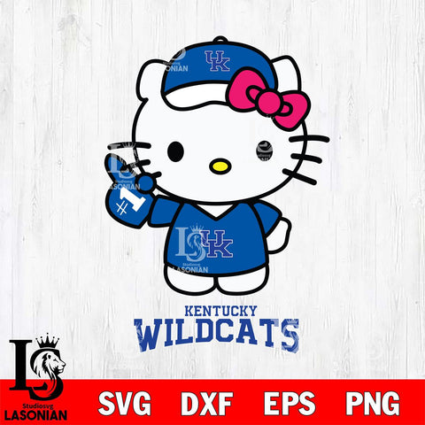 Kentucky Wildcats Hello Kitty Best Fan Svg Eps Dxf Png File, Digital Download, Instant Download