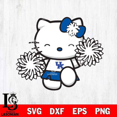Kentucky Wildcats Hello Kitty Cheerleader Svg Eps Dxf Png File, Digital Download, Instant Download