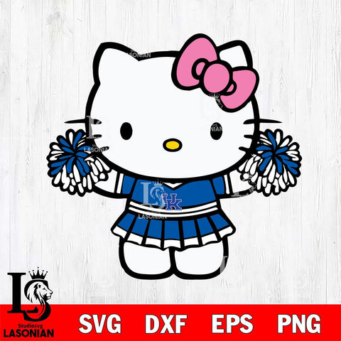 Kentucky Wildcats Hello Kitty Cheerleader 9 Svg Eps Dxf Png File, Digital Download, Instant Download
