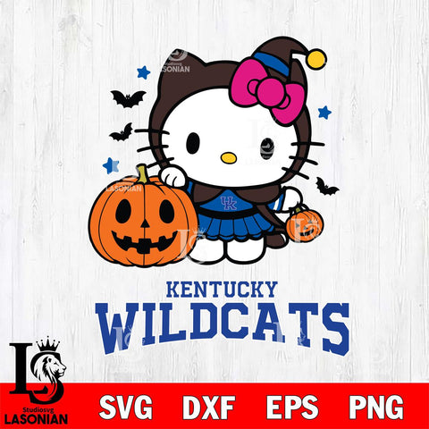 Kentucky Wildcats Hello Kitty Horror 1 Svg Eps Dxf Png File, Digital Download