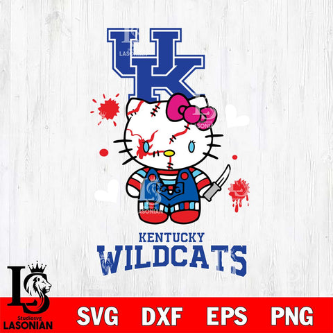 Kentucky Wildcats Hello Kitty Horror 2 Svg Eps Dxf Png File, Digital Download