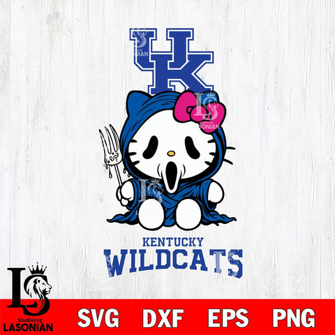 Kentucky Wildcats Hello Kitty Horror 4 Svg Eps Dxf Png File, Digital Download