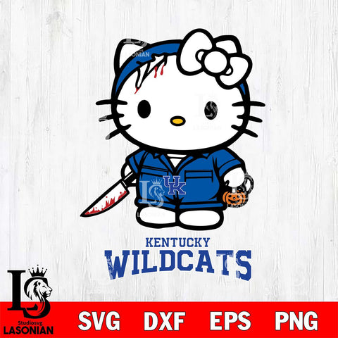Kentucky Wildcats Hello Kitty Horror 5 Svg Eps Dxf Png File, Digital Download