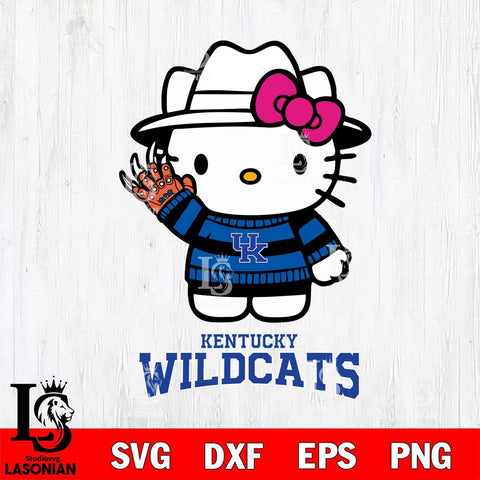 Kentucky Wildcats Hello Kitty Horror 6 Svg Eps Dxf Png File, Digital Download