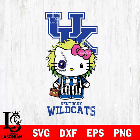 Kentucky Wildcats Hello Kitty Horror 8 Svg Eps Dxf Png File, Digital Download