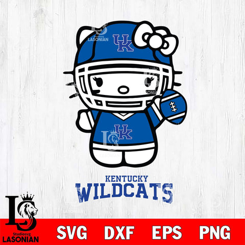 Kentucky Wildcats Hello Kitty NCAA 1 Svg Eps Dxf Png File, Digital Download, Instant Download