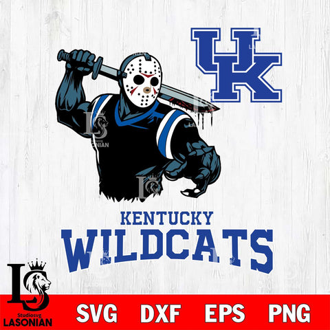Kentucky Wildcats Jason Voorhees 5 Svg Eps Dxf Png File, Digital Download