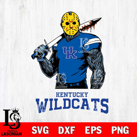 Kentucky Wildcats Jason Voorhees 7 Svg Eps Dxf Png File, Digital Download