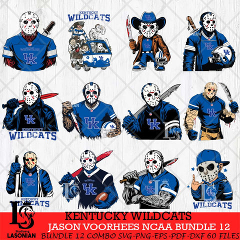 Kentucky Wildcats Jason Voorhees Horror Bundle 12 SVG Eps Dxf Png File, bundle NCAA svg, Digital Download, Instant Download