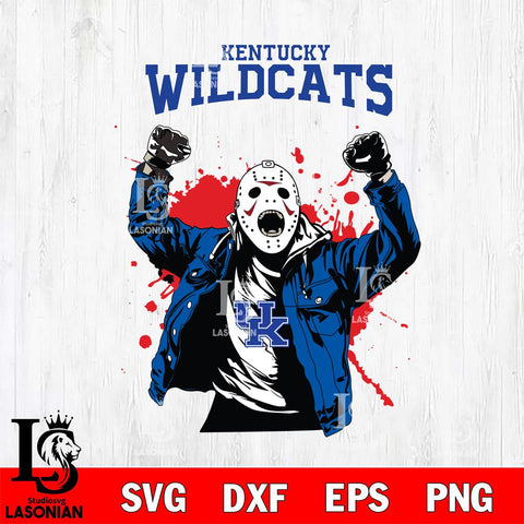 Kentucky Wildcats Jason Voorhees Horror Halloween 3 Svg Eps Dxf Png File, NCAA svg, Digital Download, Instant Download