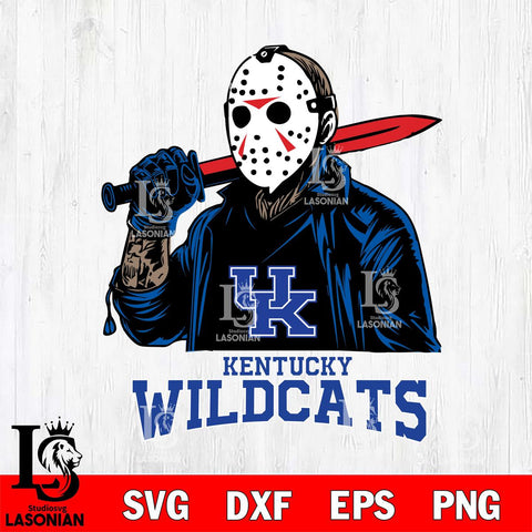 Kentucky Wildcats Jason Voorhees Horror Halloween Svg Eps Dxf Png File, NCAA svg, Digital Download, Instant Download