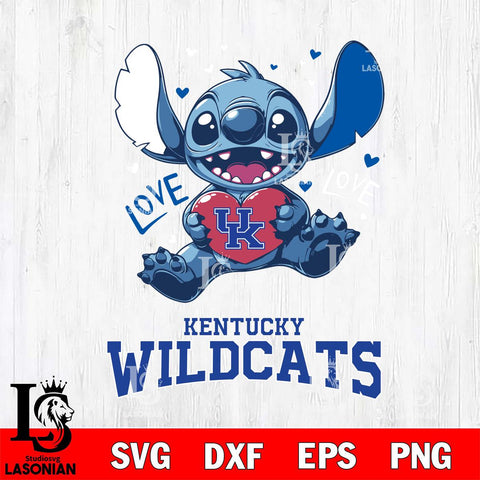 Kentucky Wildcats Love Stitch, Svg Eps Dxf Png File, Digital Download