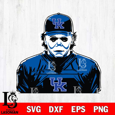 Kentucky Wildcats Michael Myers Horror Halloween Svg Eps Dxf Png File, NCAA svg, Digital Download, Instant Download