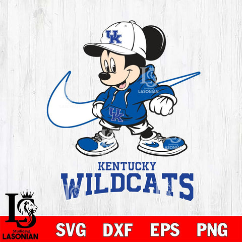 Kentucky Wildcats Mickey Mouse NIKE, Svg Eps Dxf Png File, Digital Download