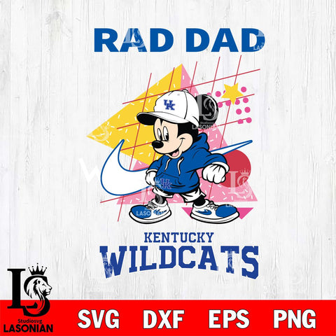 Kentucky Wildcats Mickey Mouse Rad Dad SVG DXF EPS PNG FILE, NCAA File Cut,Digital Download,Instant Download