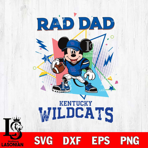 Kentucky Wildcats Mickey Mouse Sport Rad Dad SVG DXF EPS PNG FILE, NCAA File Cut,Digital Download,Instant Download