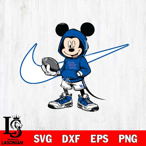 Kentucky Wildcats Mickey Wearing Hoodie Sport Svg Eps Dxf Png File, NCAA svg, Digital Download, Instant Download