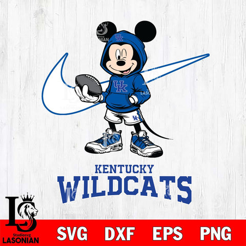 Kentucky Wildcats Mikey Mouse Disney NIKE, Svg Eps Dxf Png File, Digital Download