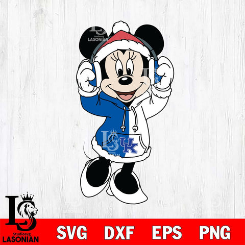 Kentucky Wildcats Minnie Mouse Disney Football Christmas File Cut, NCAA SVG DXF EPS PNG FILE, Digital Download , Criucut , Silhouette