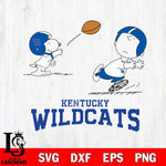 Kentucky Wildcats Peanuts play football SVG DXF EPS PNG FILE,Snoopy File Cut, NCAA Digital Download,Instant Download,Christmas Silhouette