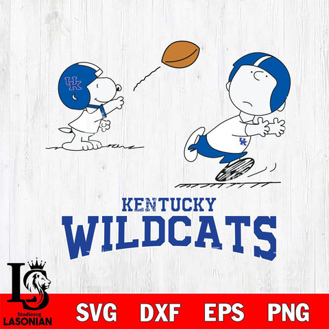 Kentucky Wildcats Peanuts play football SVG DXF EPS PNG FILE,Snoopy File Cut, NCAA Digital Download,Instant Download,Christmas Silhouette