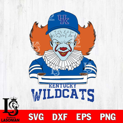 Kentucky Wildcats Pennywise Horror Sport 2 Svg Eps Dxf Png File, Digital Download