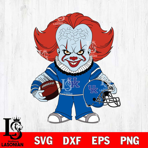 Kentucky Wildcats Pennywise Horror Sport Svg Eps Dxf Png File, Digital Download